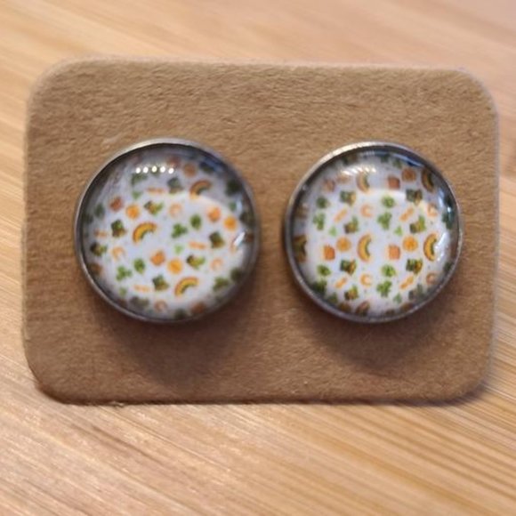 Shamrocks and Rainbows - 12mm Druzy Earrings NEW - Picture 1 of 1